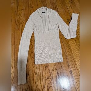 Express Cream Long Sleeve Women's Top
